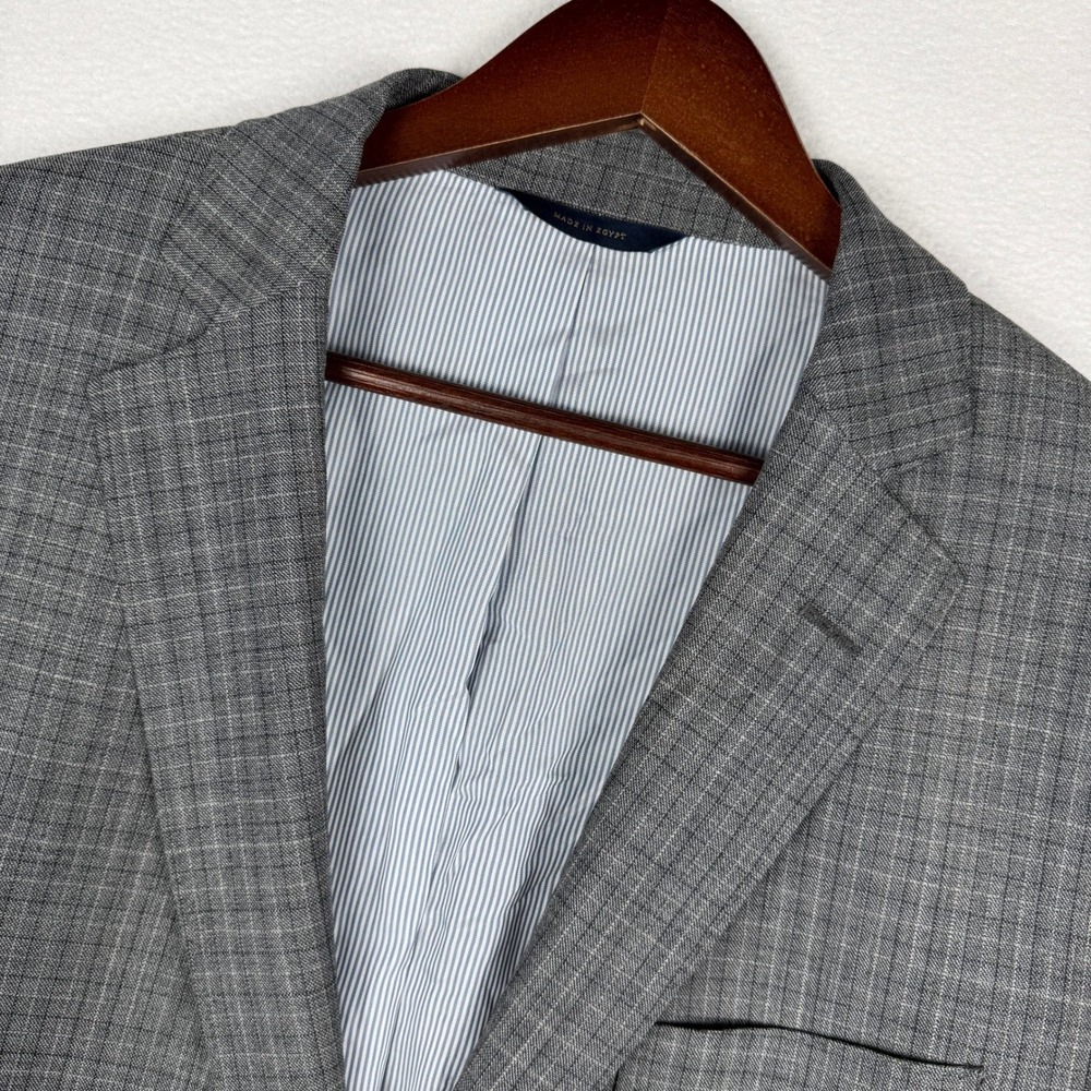 Brooks Brothers Wool Blend Sport Coat 46L Glen Plaid Explorer Regent Fit Blazer